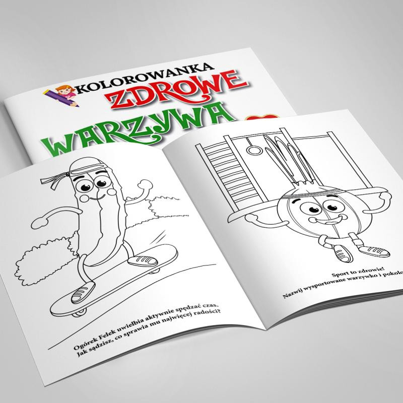Kolorowanka Zdrowe Warzywa naklejkami Martel
